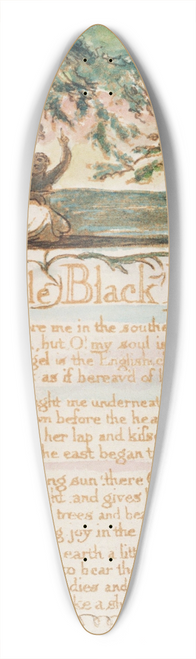 William Blake - Pl. 25  The Little Black Boy 39.3 inch art pintail longboard deck
