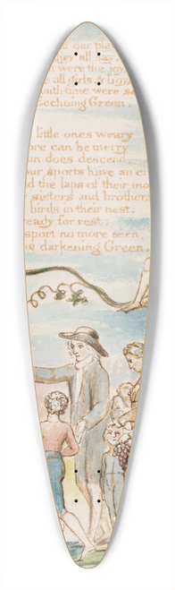 William Blake - Pl. 6  Ecchoing Green 39.3 inch art pintail longboard deck