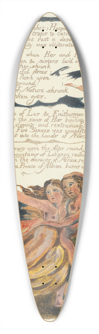 William Blake - The song of Los. Lambeth Pl.4 39.3 inch art pintail longboard deck