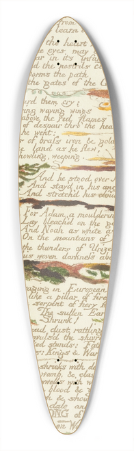 William Blake - The song of Los. Lambeth Pl.7 39.3 inch art pintail longboard deck