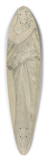 William Bouguereau - Jeune fille drape et un groupe de figures, tude pour Premiers bijoux 39.3 inch art pintail longboard deck