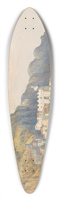 William Brenton Boggs - Fort St. lago, Madeira 39.3 inch art pintail longboard deck