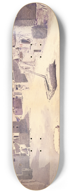 De Lancey Gill - Street in the Pueblo of Oraibi, Tusayan, Arizona 8.25 inch art skate deck
