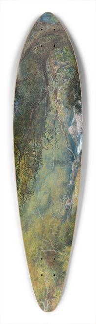 William Henry Millais - On the East Lyn, North Devon 39.3 inch art pintail longboard deck