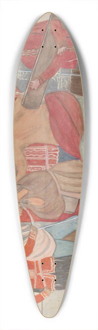William Herbert - Station of the Cross No. 2  The Cross is Laid on Jesus 39.3 inch art pintail longboard deck
