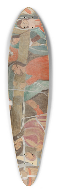 William Herbert - Station of the Cross No. 5  Jesus is Assisted in Carrying His Cross 39.3 inch art pintail longboard deck