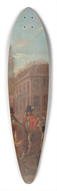 William Hogarth - Restoration Procession of Charles II at Cheapside 39.3 inch art pintail longboard deck