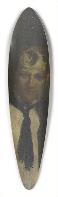 William James Glackens - George Benjamin Luks 39.3 inch art pintail longboard deck