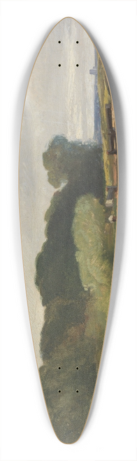 William James Mller - Hanham Lock on the Avon 39.3 inch art pintail longboard deck