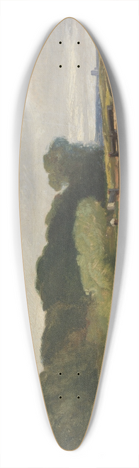 William James Mller - Hanham Lock on the Avon 39.3 inch art pintail longboard deck