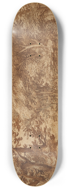 Denys van Alsloot - Forest Landscape with a Distant Castle 8.25 inch art skate deck