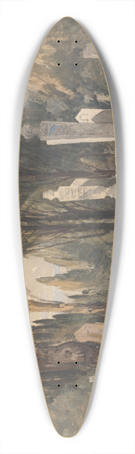 William James Mller - Near the Caravan Bridge, Smyrna 39.3 inch art pintail longboard deck