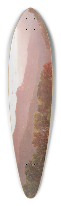 William Louis Sonntag - Fishing in the Cove (Fall in the Adirondacks) 39.3 inch art pintail longboard deck