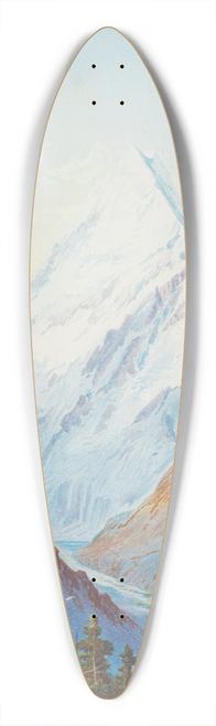 William Mathew Hodgkins - Mount Cook 39.3 inch art pintail longboard deck