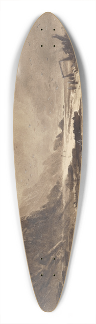 William Mathew Hodgkins - The swimmer 39.3 inch art pintail longboard deck