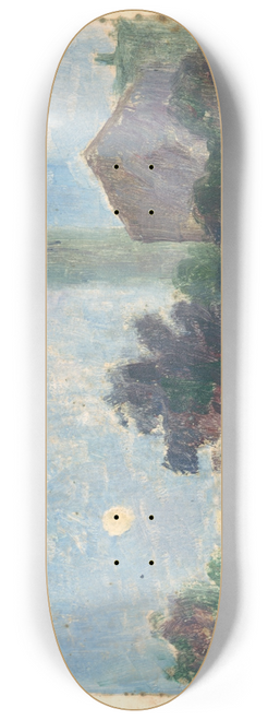 Dezider Czlder - Landscape with a Church 8.25 inch art skate deck