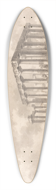 William Pars - Temple of Jupiter Panhellenios at Aegina 39.3 inch art pintail longboard deck