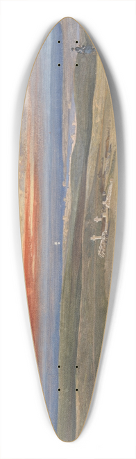 William Simpson - Graves of the Officers in the Fort on Cathcarts Hill 39.3 inch art pintail longboard deck