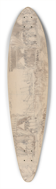William Simpson - The Blessing of the Suez Canal, November 16, 1869 39.3 inch art pintail longboard deck