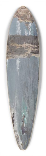 William Trost Richards - British Coastal View (Coast of Cornwall) 39.3 inch art pintail longboard deck