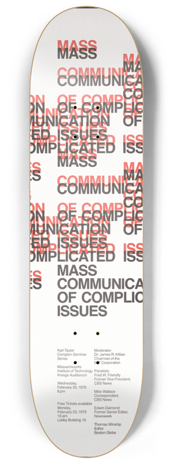 Dietmar Winkler - Mass communication of complicated issues Karl Taylor Compton seminar series. 8.25 inch art skate deck