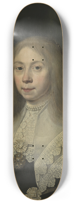 Dirck Dircksz. van Santvoort - Portrait of a young lady 8.25 inch art skate deck