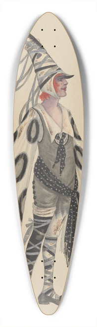 Will R. Barnes - Troubadours-Men 39.3 inch art pintail longboard deck
