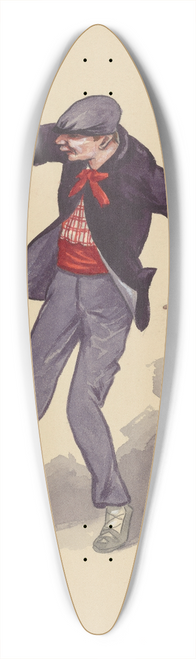Will R. Barnes - untitled 39.3 inch art pintail longboard deck
