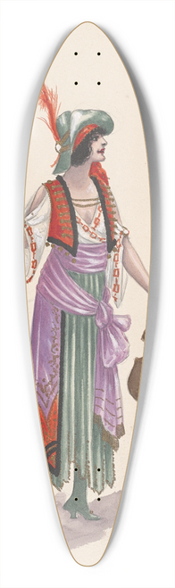 Will R. Barnes - Violin Girl; Act II, 62 39.3 inch art pintail longboard deck