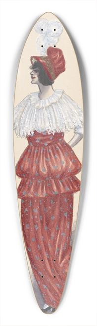 Will R. Barnes - Womans costume 39.3 inch art pintail longboard deck