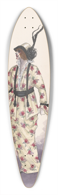 Will R. Barnes - Womans costume 39.3 inch art pintail longboard deck