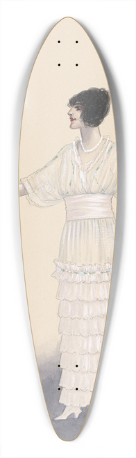 Will R. Barnes - Womans costume 39.3 inch art pintail longboard deck
