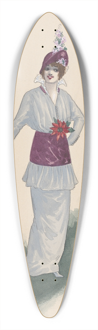 Will R. Barnes - Womans costume 39.3 inch art pintail longboard deck