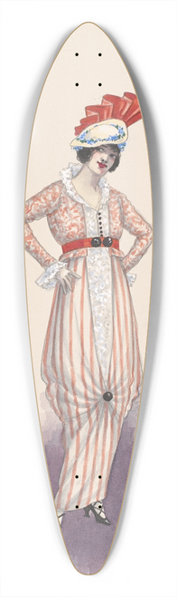 Will R. Barnes - Womans costume 39.3 inch art pintail longboard deck