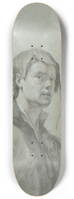 After Willem Drost - An Artist Holding a Book and Compass 8.25 inch art skate deck