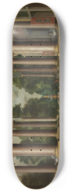 Dirck Van Delen - Gallery of a Palace with Ornamental Architecture and Columns 8.25 inch art skate deck