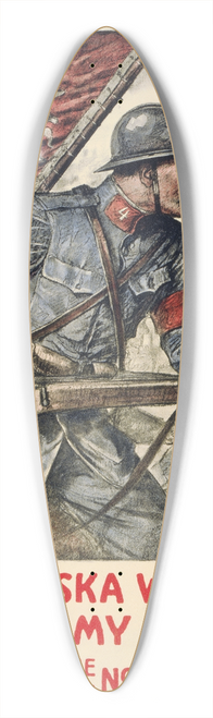 Wladyslaw Theodore Benda - Polish Army in France 39.3 inch art pintail longboard deck