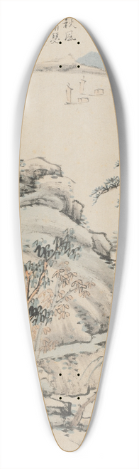 Xiao Yuncong - Album of Seasonal Landscapes, Leaf F (previous leaf 5) 39.3 inch art pintail longboard deck