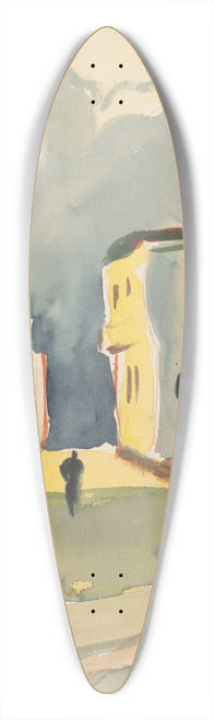 Zolo Palugyay - Two Pedestrians 39.3 inch art pintail longboard deck