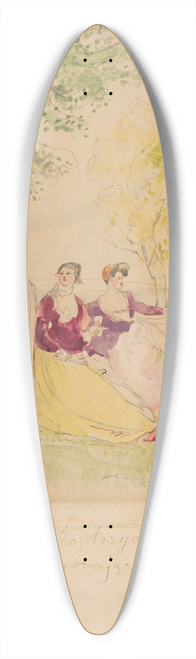 Zygmunt Waliszewski - Breakfast on grass, acc. to Watteau 39.3 inch art pintail longboard deck