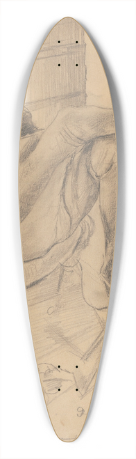 Zygmunt Waliszewski - Portrait of Kirill Zdanevich with a rabbit 39.3 inch art pintail longboard deck
