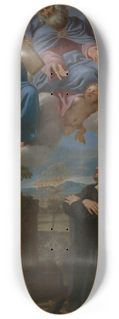 Domenichino - Saint Ignatius of Loyolas Vision of Christ and God the Father at La Storta 8.25 inch art skate deck