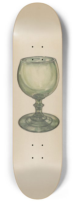 Agnes Karlin - Wine Glass 8.25 inch art skate deck