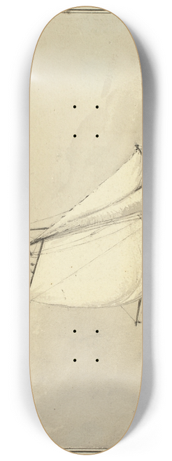 Dominic Serres - Sailboat at Sea 8.25 inch art skate deck