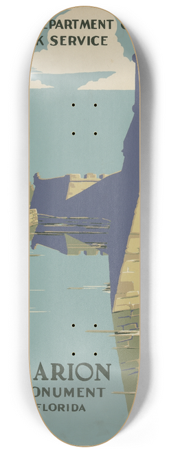 Don Chester Powell - Fort Marion National Monument, St. Augustine, Florida 8.25 inch art skate deck