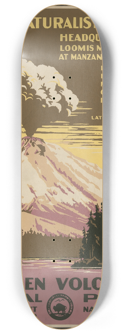 Don Chester Powell - Lassen Volcanic National Park, Ranger Naturalist Service 8.25 inch art skate deck