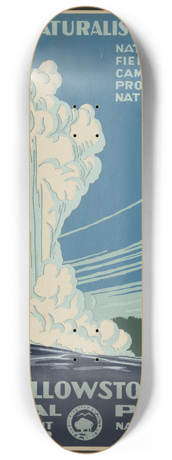 Don Chester Powell - Yellowstone National Park, Ranger Naturalist Service 8.25 inch art skate deck