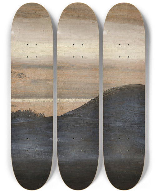 Triptych art skateboard deck of August Jerndorff Illustrasjon Til Holger Drachmanns Elverkongen I Troldtj Kbenhavn 18891890 by August Jerndorff (1846-1906)
