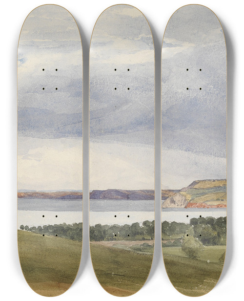 Triptych art skateboard deck of Rev James Bulwer One From A Volume Of Drawings And Prints_8 by Rev James Bulwer (1794-1879)