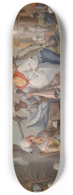 Agostino Brunias - Market Day, Roseau, Dominica 8.25 inch art skate deck
